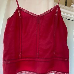 Banana Republic Pink Lace and Satin Cami Top